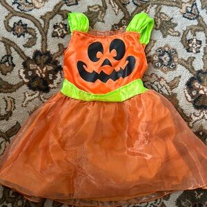 Toddler Halloween pumpkin tulle skirt dress